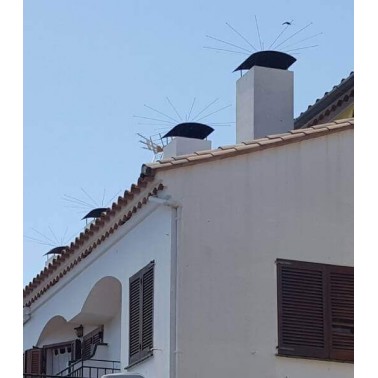 Casas Adosadas con Eolo Araña instalado en chimeneas