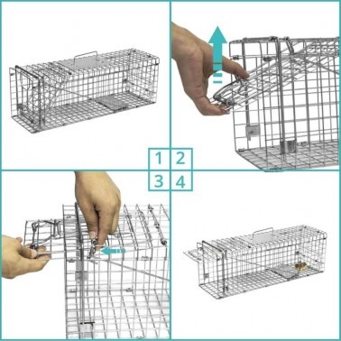 Four Steps of Assembling the Folding Trap Cage