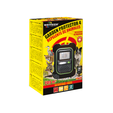 Garden Protector 4 con Flash - Ahuyentador de Perros, Gatos, Zorros y Otros Animales