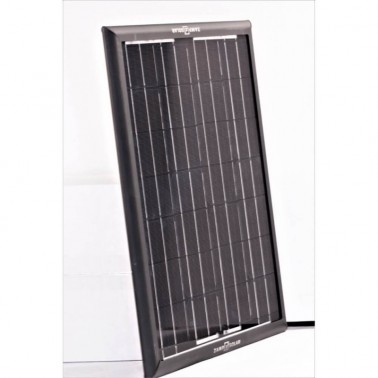 Panel Solar de 25 Watt para los ahuyentadores de pájaros Bird Gard. Vista lateral