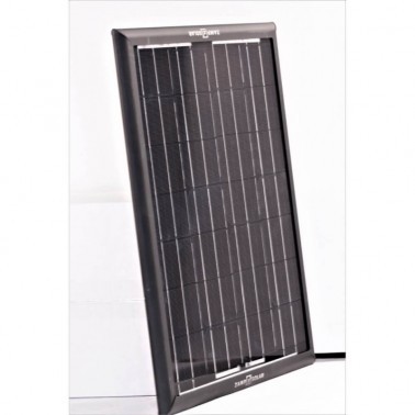 Panel Solar de 25 Watt para los ahuyentadores de pájaros Bird Gard. Vista lateral