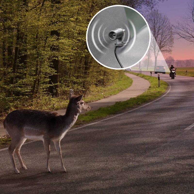 2PC Ultraschall Hirsch Warnung Pfeifen Wildlife Alarm Gerät Auto Sicherheit  Neu