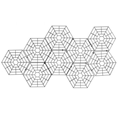 Protectores Flotantes para Estanques 9 Piezas Hexagonales unidas con Clips