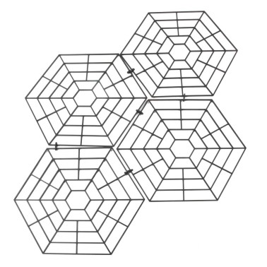 Protectores Flotantes para Estanques 4 Piezas Hexagonales unidas con Clips