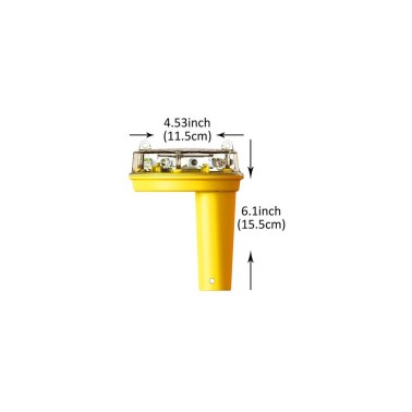 Dimensions of FoxLights Solar Fox and Wolf Repeller