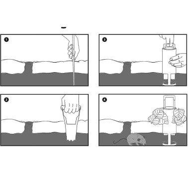 Instrucciones de Instalación Trampa para Topillos
