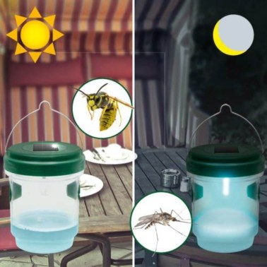 Trampa Solar captura avispas durante el día y mosquitos durante la noche